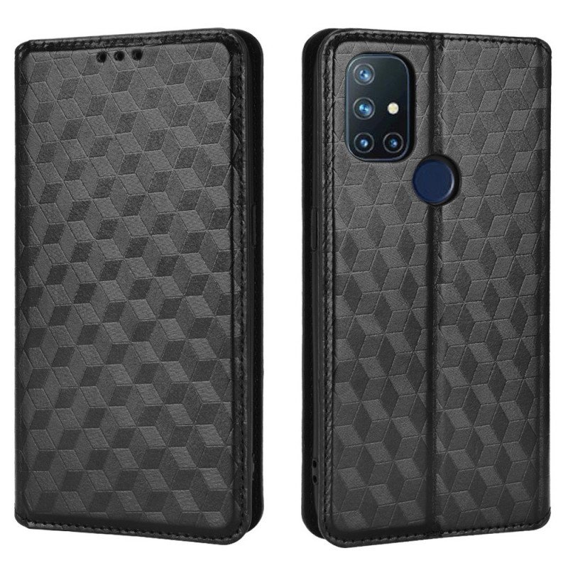 Folio-fodral OnePlus Nord N10 Läderfodral Diamantlädereffekt