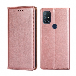 Folio-fodral OnePlus Nord N10 Läderfodral Fin Läderstil