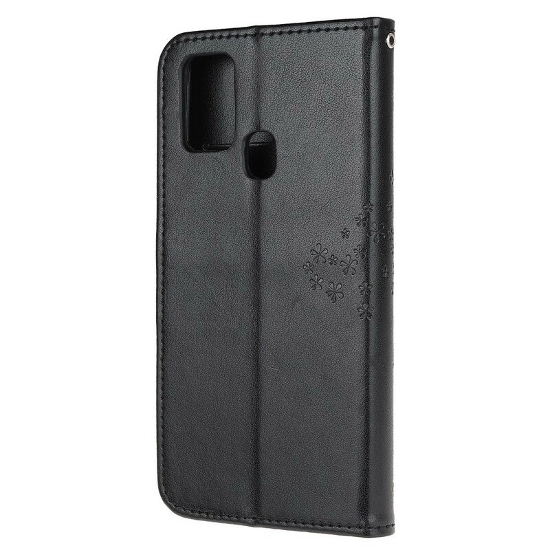 Folio-fodral OnePlus Nord N10 Med Kedjar Stringträd Och Ugglor