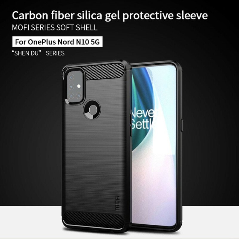 Skal OnePlus Nord N10 Mofi Borstad Kolfiber