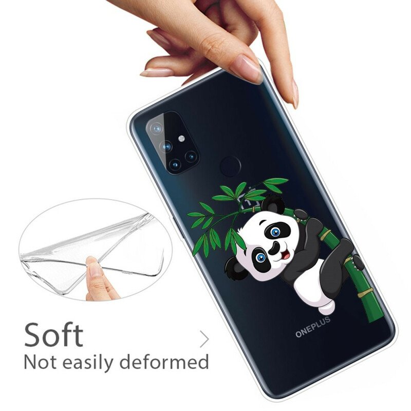 Skal OnePlus Nord N10 Sömlös Panda På Bambu