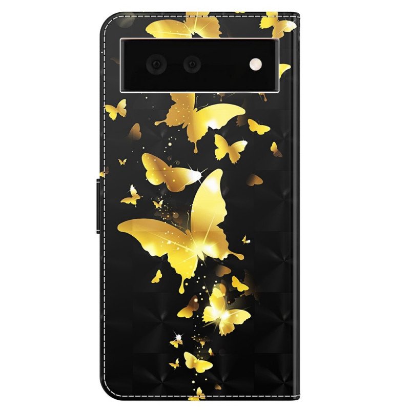 Fodral Google Pixel 6A Med Kedjar Flight Of Butterflies I Lanyard