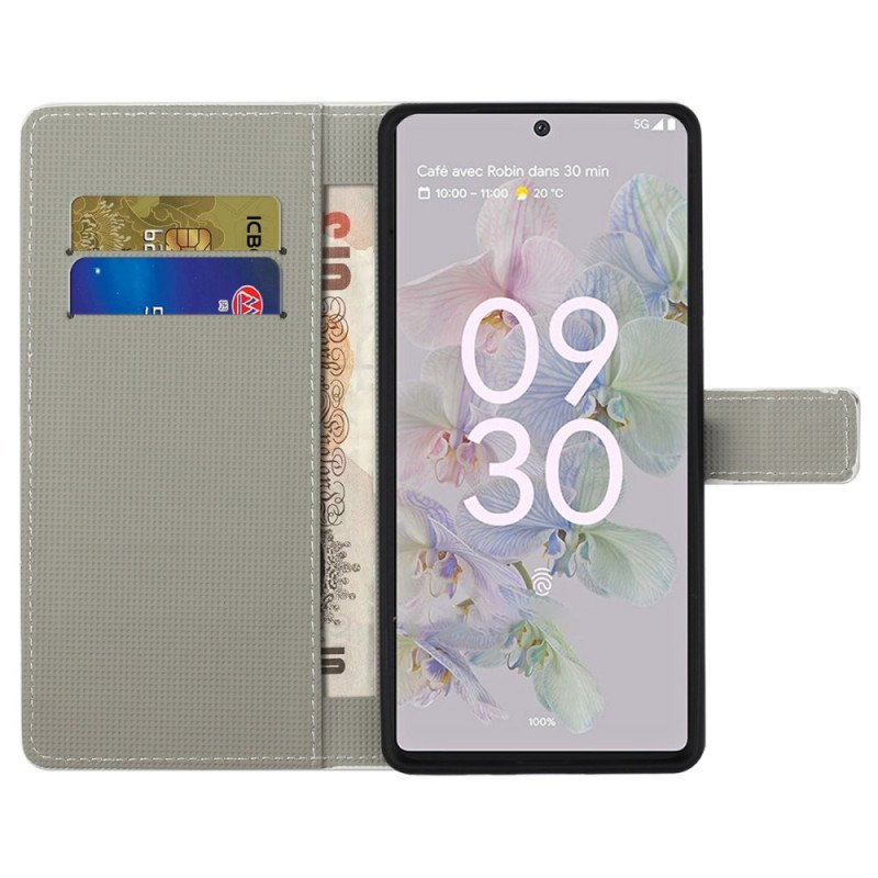 Folio-fodral Google Pixel 6A Ett Par Ugglor