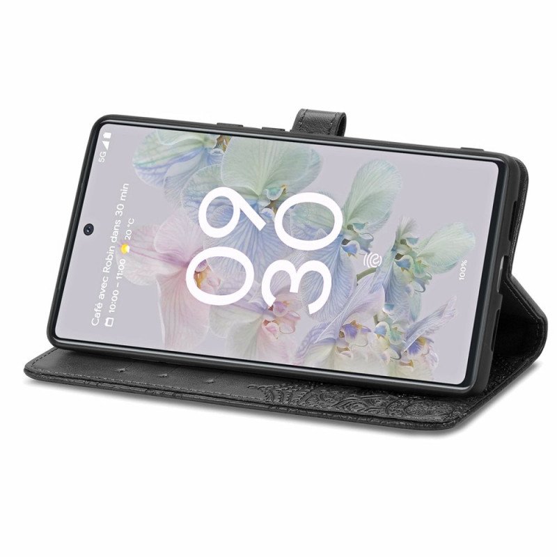 Folio-fodral Google Pixel 6A Med Kedjar Strappy Sun Mandala