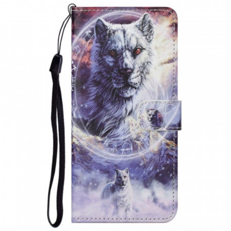 Folio-fodral Google Pixel 6A Med Kedjar Thong Wolves