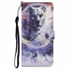 Folio-fodral Google Pixel 6A Med Kedjar Thong Wolves