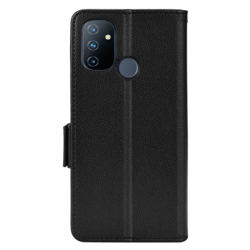 Fodral OnePlus Nord N100 Lychee Läderstil