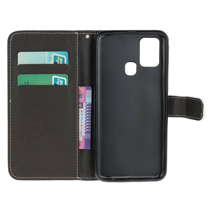 Fodral OnePlus Nord N100 Med Kedjar Panda Space Med Lanyard