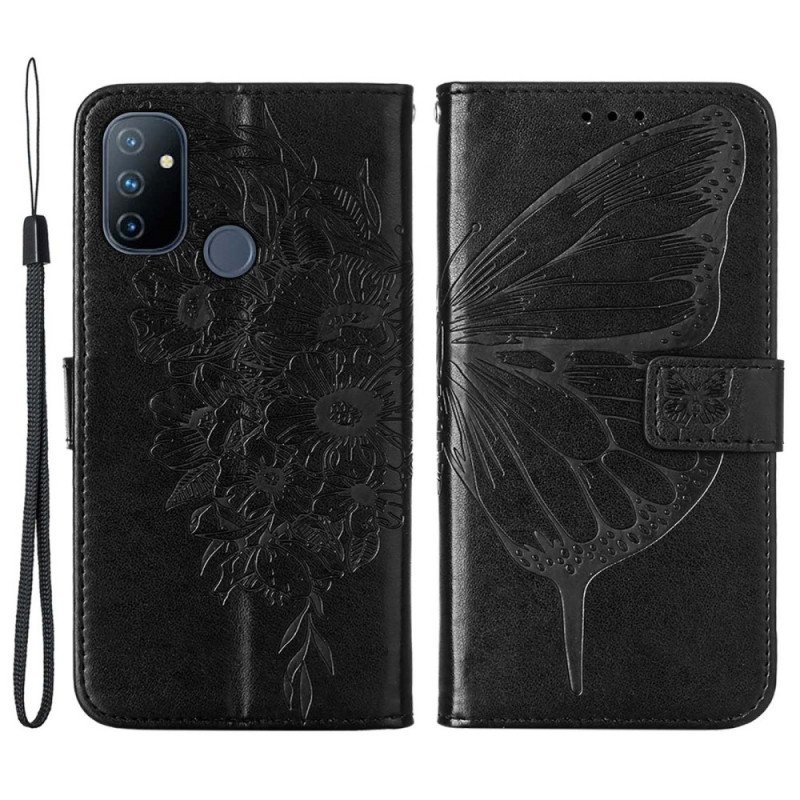 Fodral OnePlus Nord N100 Med Kedjar Strappy Butterfly Design