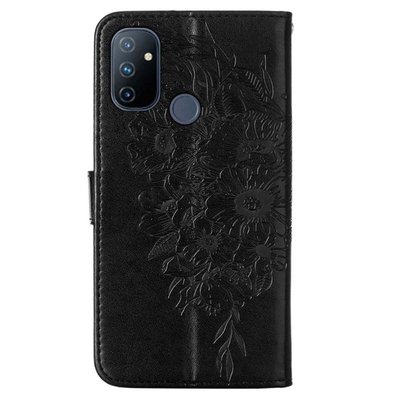 Fodral OnePlus Nord N100 Med Kedjar Strappy Butterfly Design