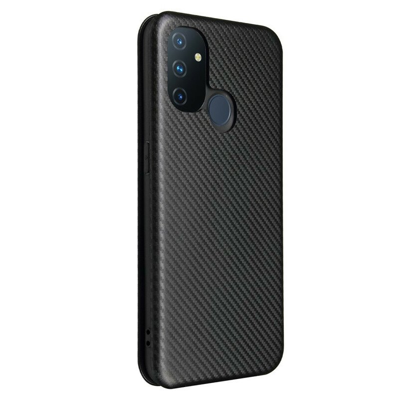 Folio-fodral OnePlus Nord N100 Läderfodral Kolfiber