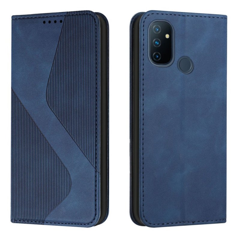 Folio-fodral OnePlus Nord N100 Läderfodral Läderstil S-design