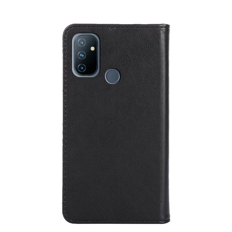 Folio-fodral OnePlus Nord N100 Läderfodral Stil Lädernit