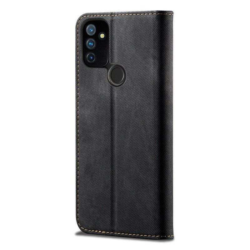 Folio-fodral OnePlus Nord N100 Läderfodral Textur För Jeans I Konstläder