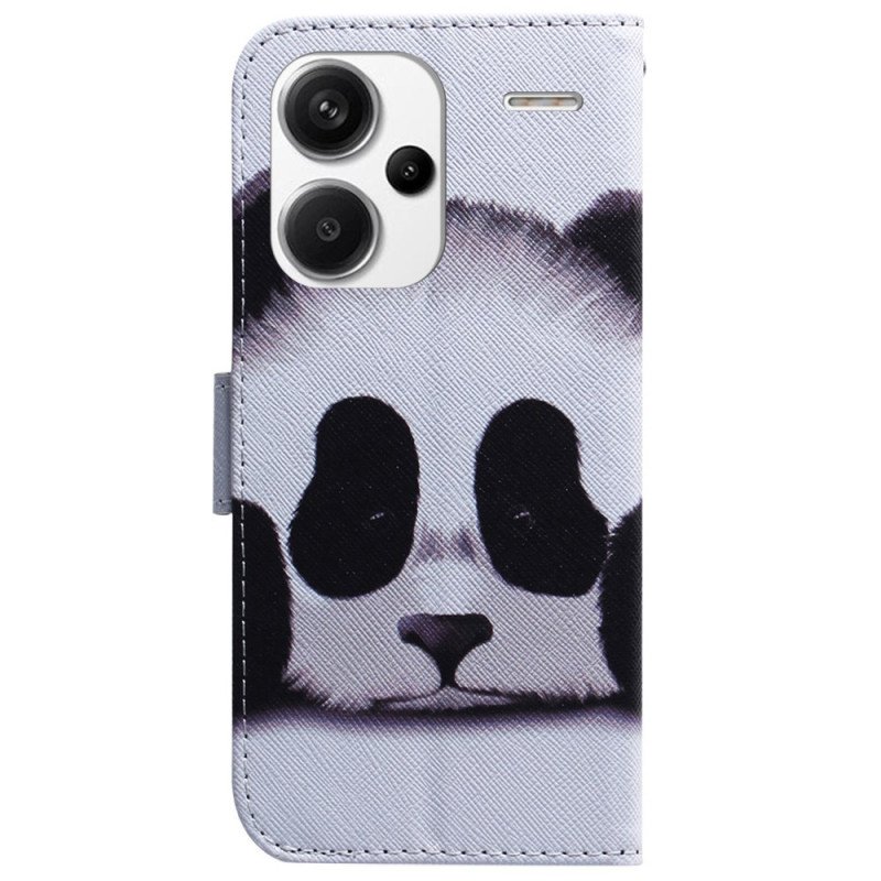 Läderfodral Xiaomi Redmi Note 13 Pro Plus 5g Telefonfodral Panda Face