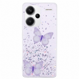 Skal Xiaomi Redmi Note 13 Pro Plus 5g Telefonfodral Glitterfjärilar