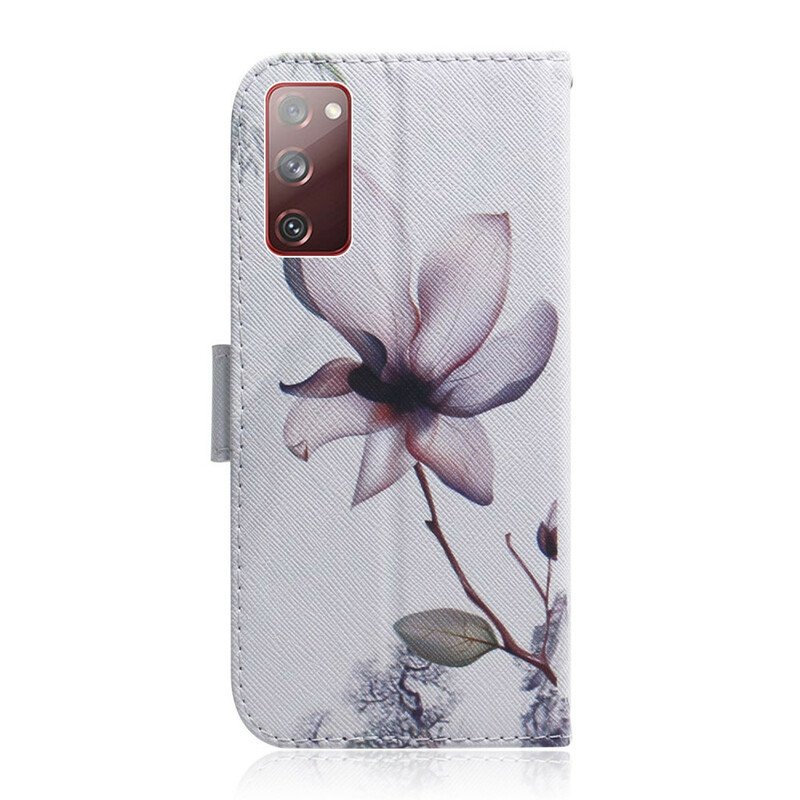 Fodral Samsung Galaxy S20 FE Blomma Dusty Pink