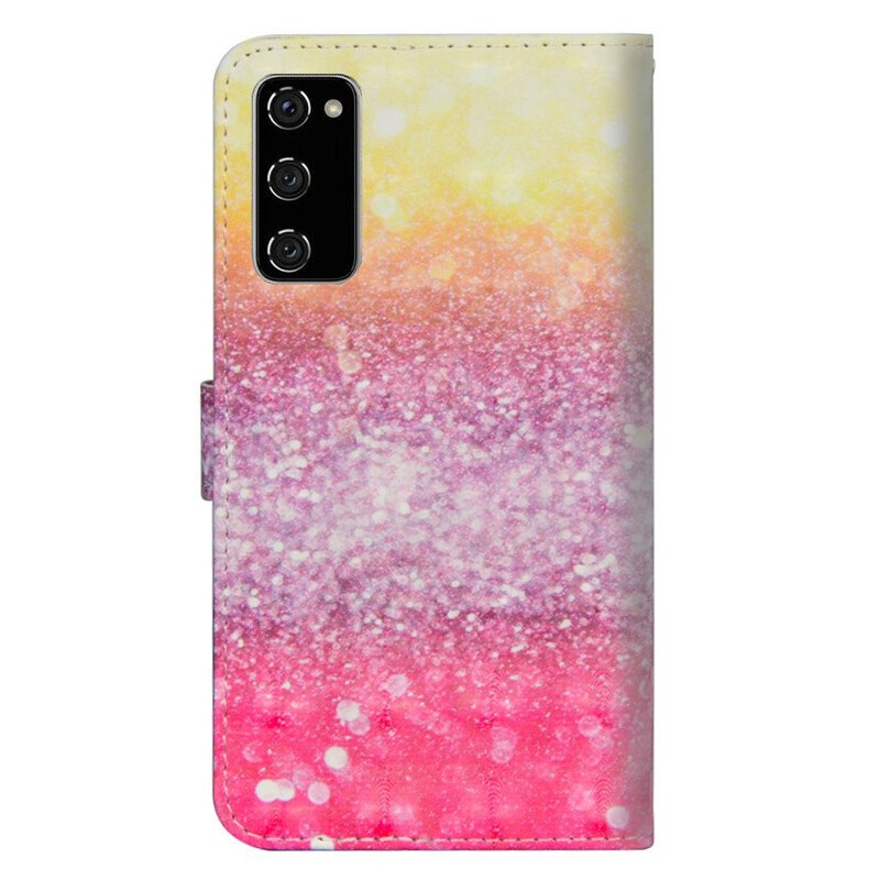 Fodral Samsung Galaxy S20 FE Magenta Glittergradient