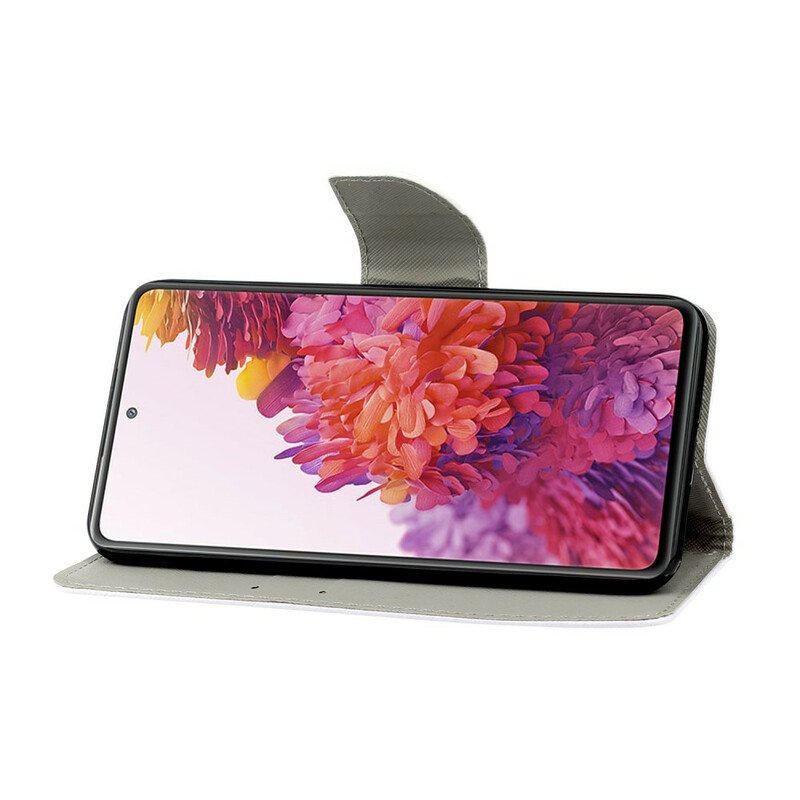 Fodral Samsung Galaxy S20 FE Med Kedjar Färgglada Strappy Blommor