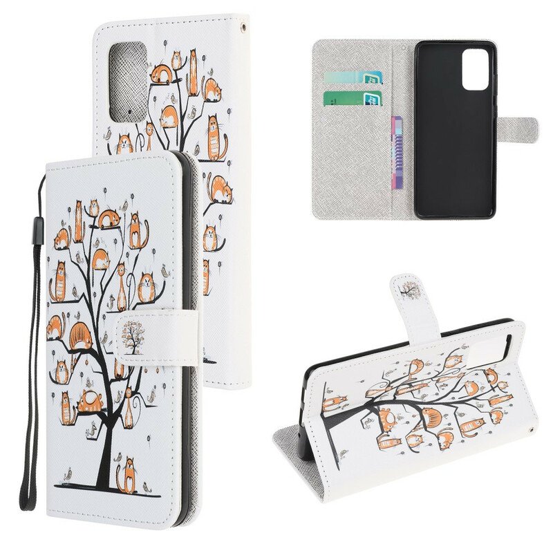 Fodral Samsung Galaxy S20 FE Med Kedjar Funky Cats Med Rem