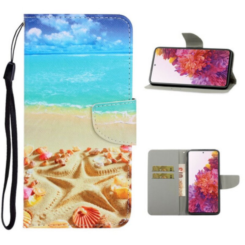 Fodral Samsung Galaxy S20 FE Med Kedjar Lanyard Beach