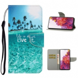 Fodral Samsung Galaxy S20 FE Med Kedjar Live It At Lanyard