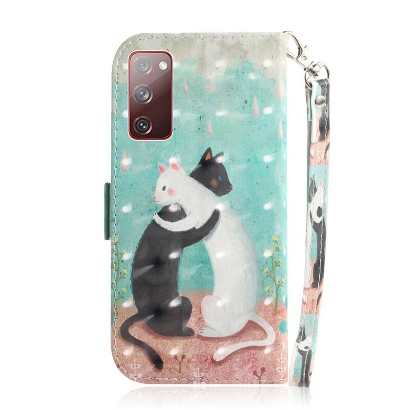 Fodral Samsung Galaxy S20 FE Med Kedjar Strappy Cat Friends