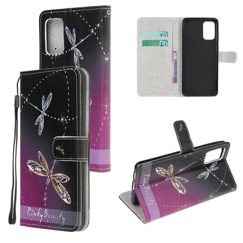 Fodral Samsung Galaxy S20 FE Med Kedjar Strappy Dragonflies