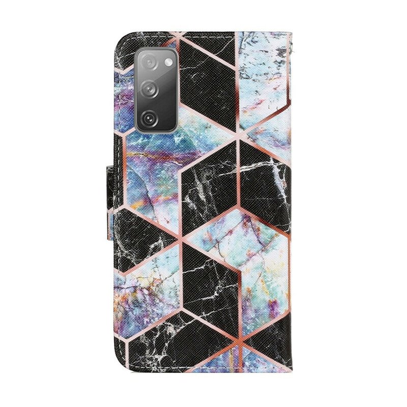 Folio-fodral Samsung Galaxy S20 FE Geometrisk Marmor