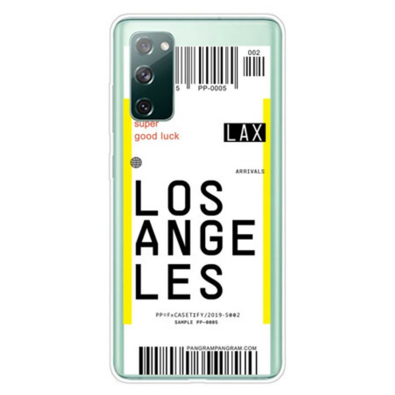 Mobilskal Samsung Galaxy S20 FE Boardingkort Till Los Angeles