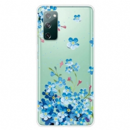 Skal Samsung Galaxy S20 FE Blå Blommor