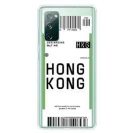 Skal Samsung Galaxy S20 FE Boardingkort Till Hong Kong