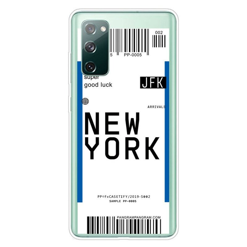 Skal Samsung Galaxy S20 FE Boardingkort Till New York