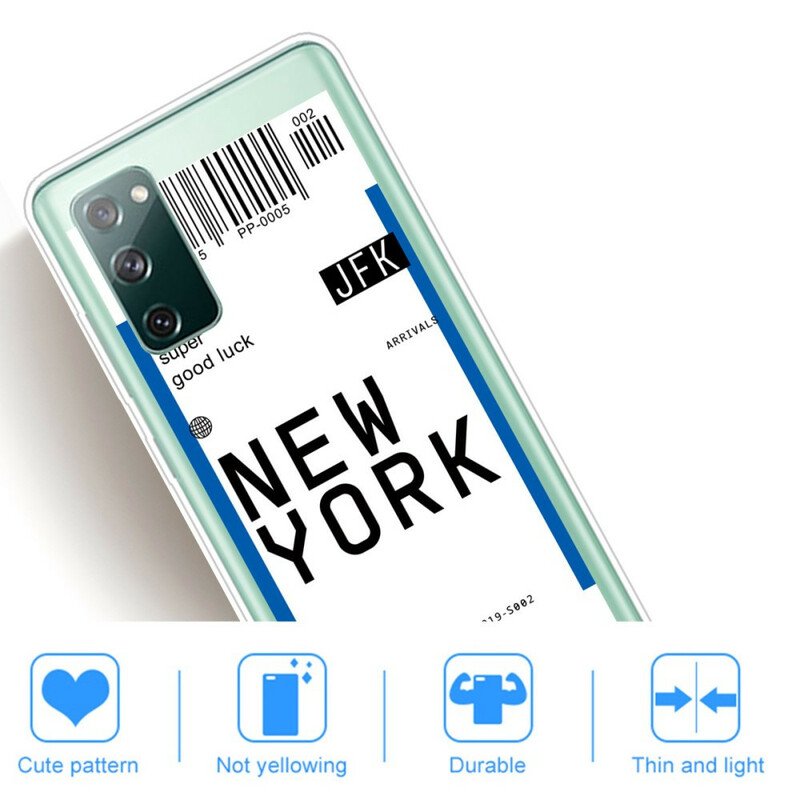 Skal Samsung Galaxy S20 FE Boardingkort Till New York