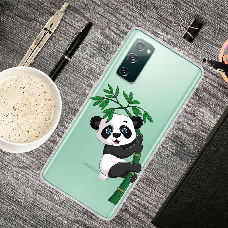 Skal Samsung Galaxy S20 FE Sömlös Panda På Bambu