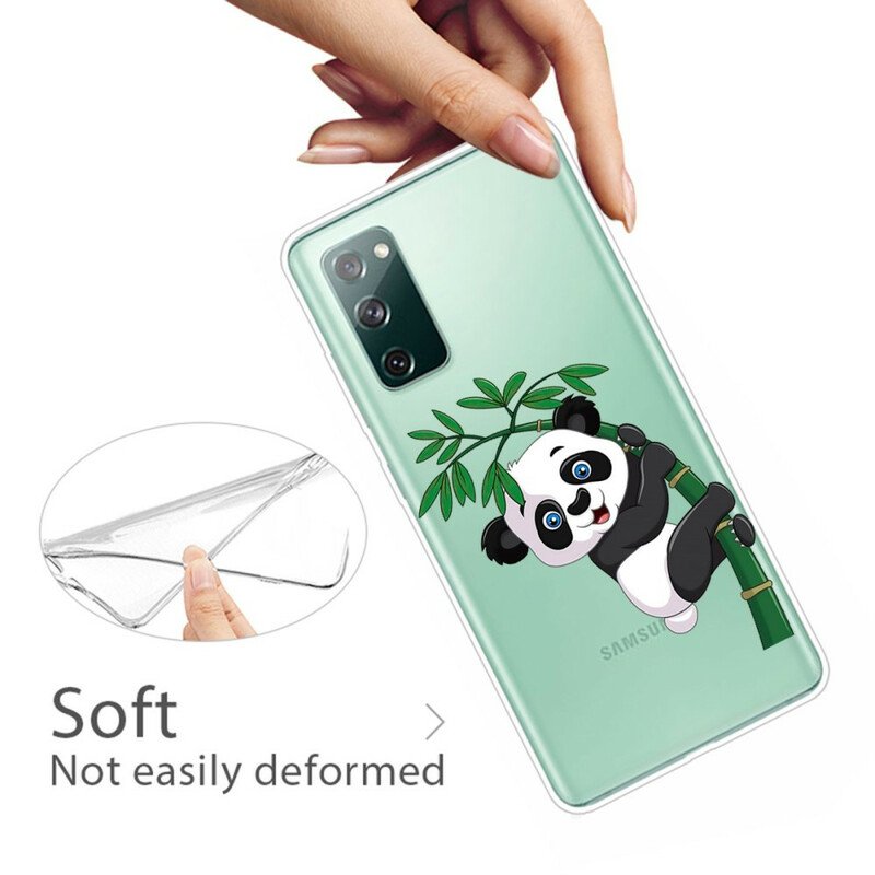 Skal Samsung Galaxy S20 FE Sömlös Panda På Bambu