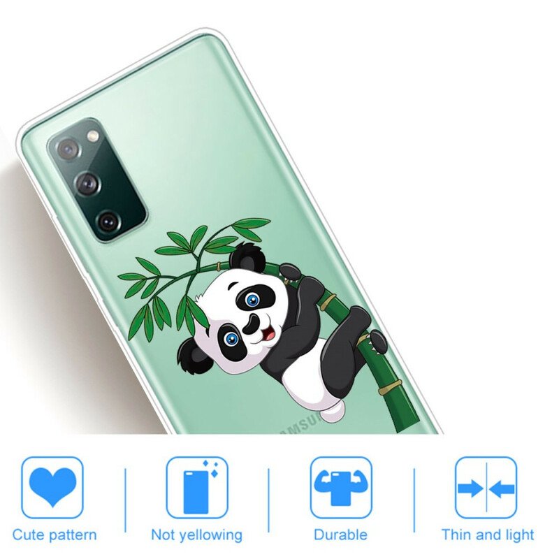 Skal Samsung Galaxy S20 FE Sömlös Panda På Bambu