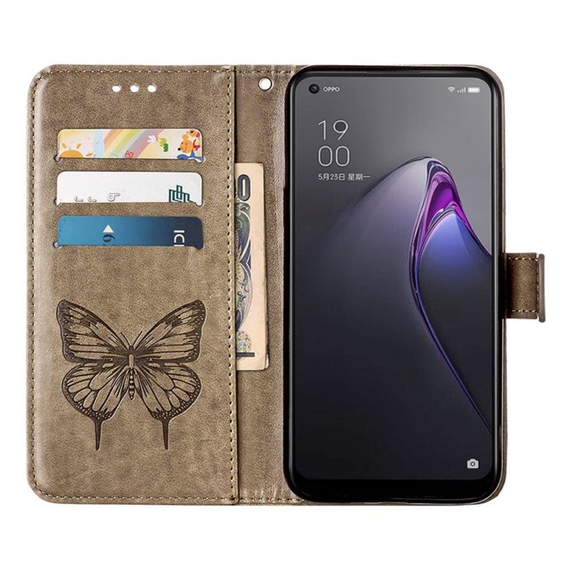 Fodral Oppo Reno 8 Pro Med Kedjar Barock Strappy Butterfly