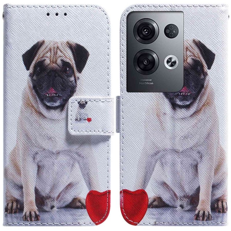 Fodral Oppo Reno 8 Pro Med Kedjar Pretty Pug In Strap