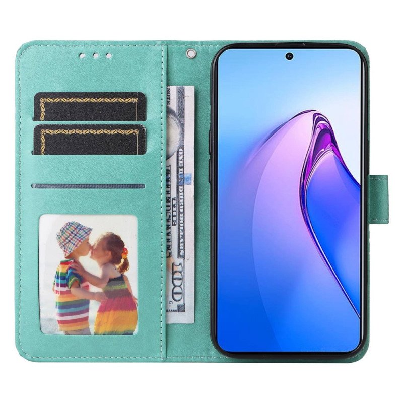 Fodral Oppo Reno 8 Pro Med Kedjar Strappy Solros