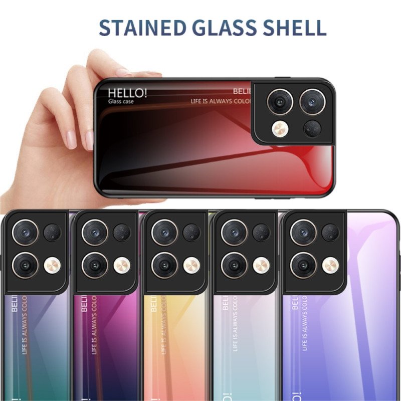 Skal Oppo Reno 8 Pro Härdat Glas Hej