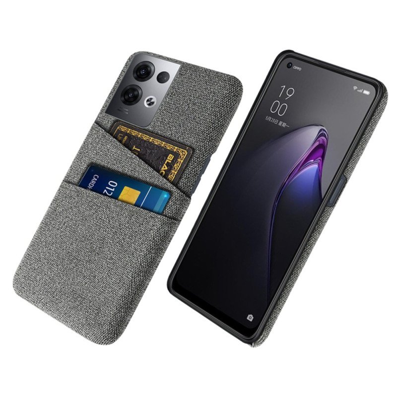 Skal Oppo Reno 8 Pro Korthållare Tyg