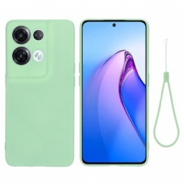 Skal Oppo Reno 8 Pro Med Kedjar Strappy Flytande Silikon