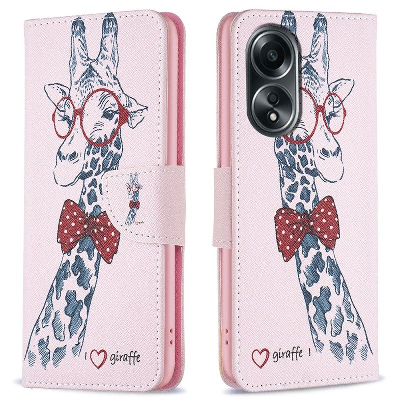 Fodral För Oppo A98 5g Intello Giraffe