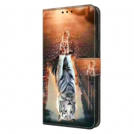 Läderfodral Oppo A98 5g Telefonfodral Kattungedröm