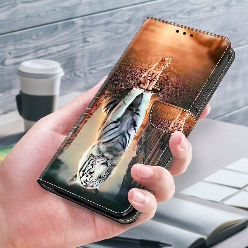 Läderfodral Oppo A98 5g Telefonfodral Kattungedröm