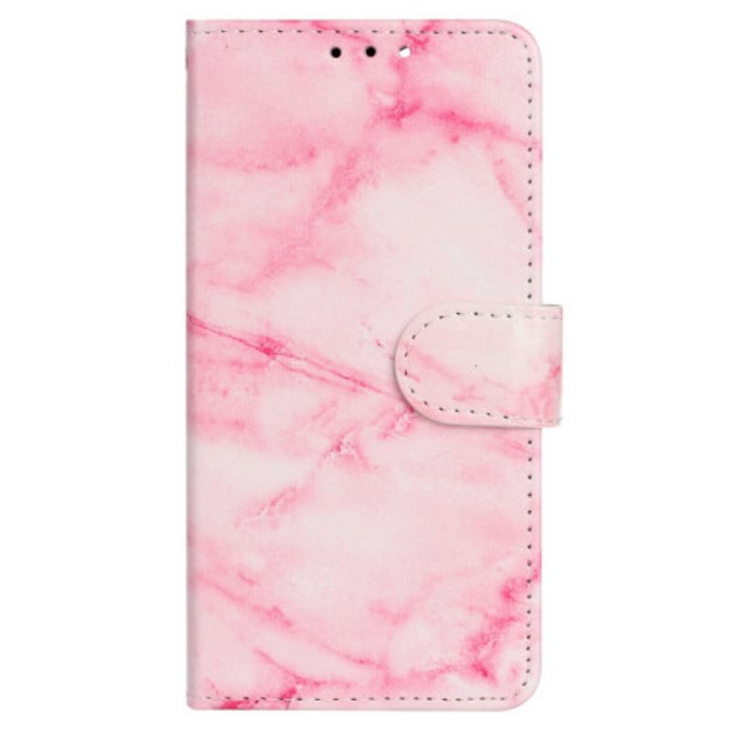 Läderskal Fodral Oppo A98 5g Rosa Marmor