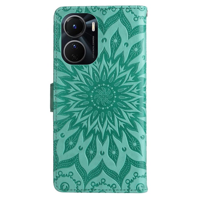 Fodral Vivo Y16 Mandala Sun Med Snodd