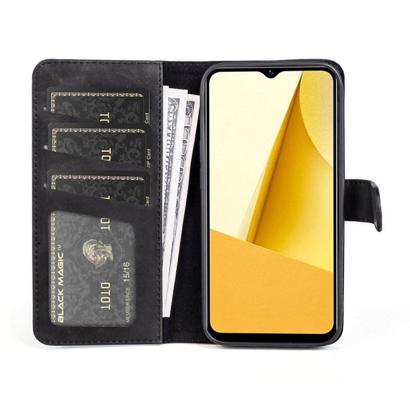 Fodral Vivo Y16 Wave Läderstil