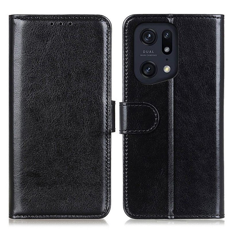 Folio-fodral Oppo Find X5 Pro Fryst Finesse